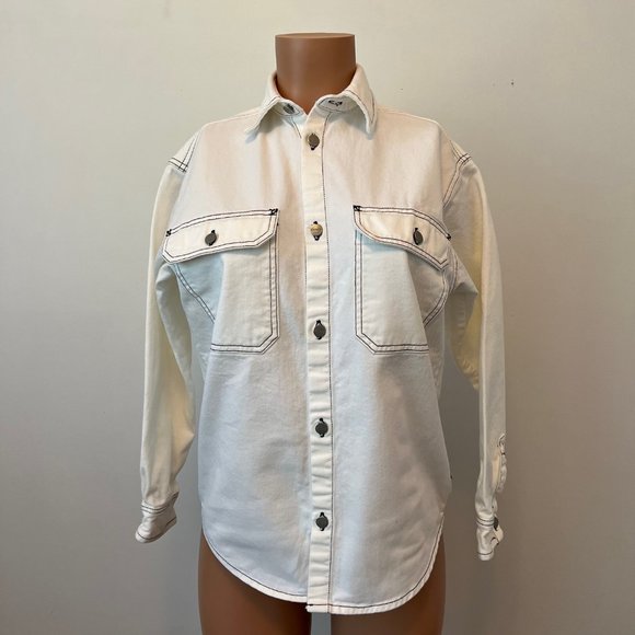 Carhartt Work In Progress Collared Denim Button Down Long Sleeve - Picture 7 of 11